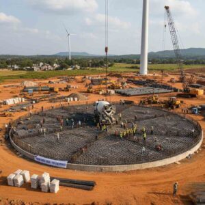 Reinforced concrete foundation for wind energy BOP solution in India - Sangreen Future Renewables